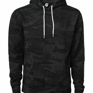 Unisex Lightweight Hooded Camo sweatshirt dark